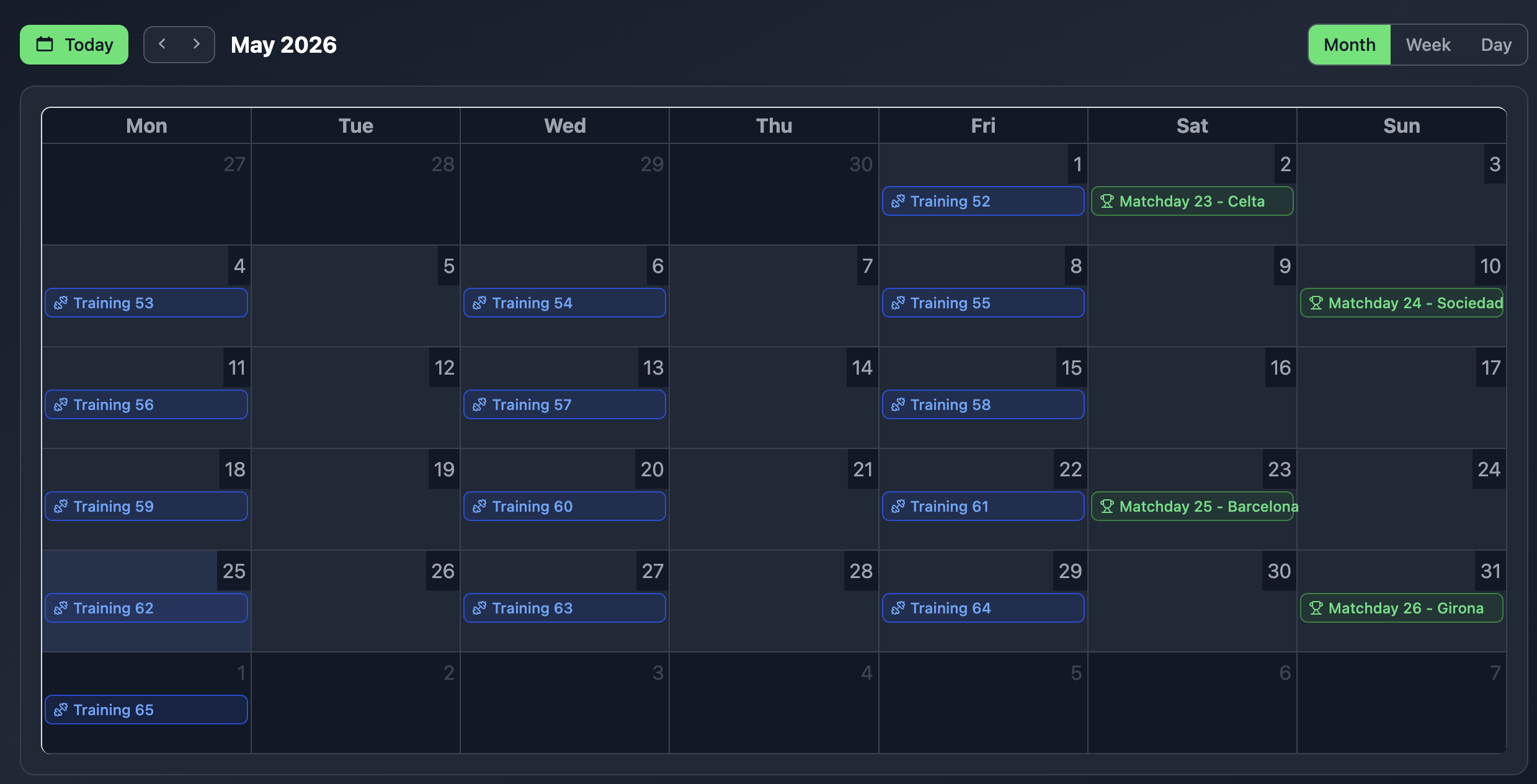 Team Calendar