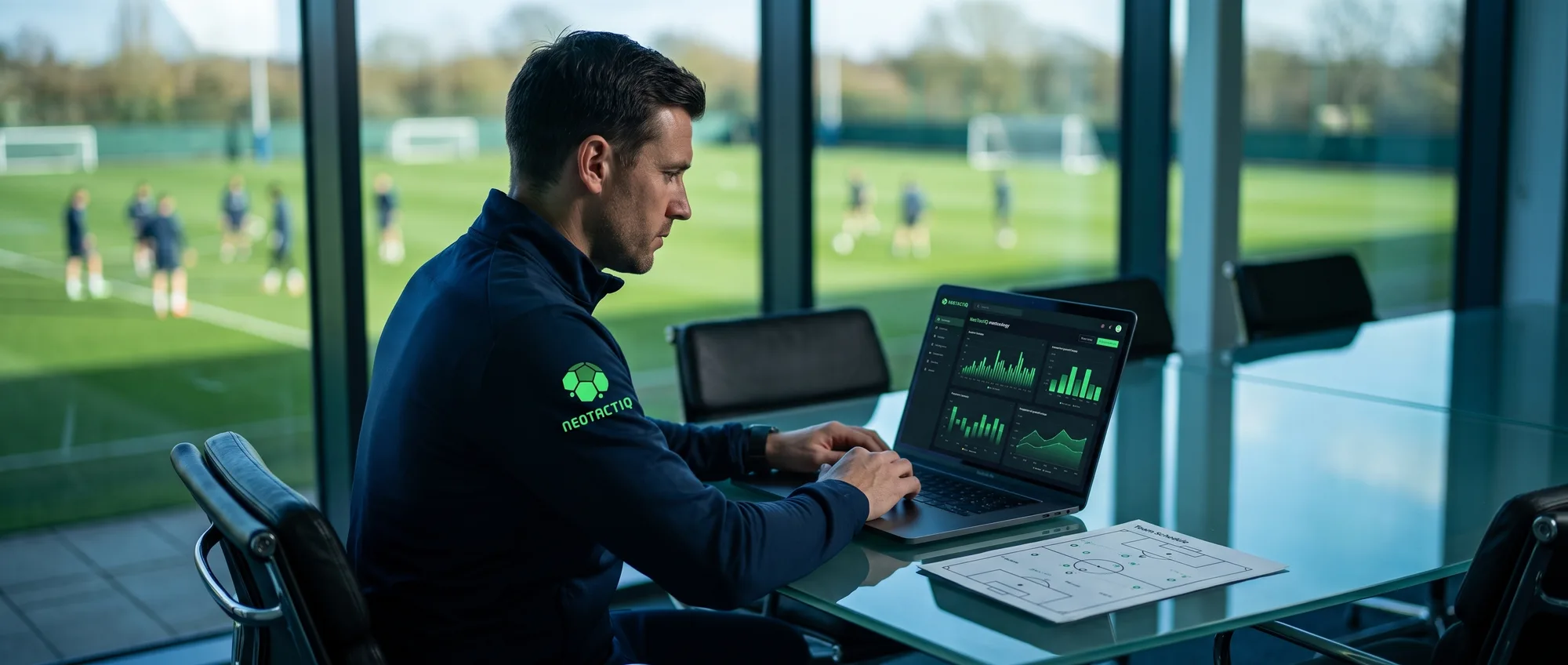 Sports coordinator supervising teams and methodology with NeoTactIQ